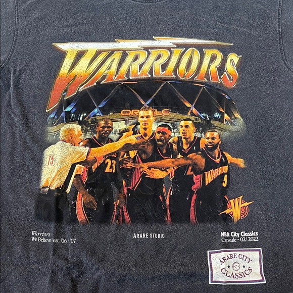 RARE VINTAGE “WE BELIEVE” 06-07 NWT ARARE GOLDEN STATE WARRIORS OVERSIZED TEE - Picture 4 of 7